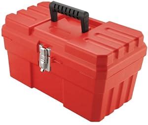 small plastic red box with two metal|Amazon.com: Red Toolbox.